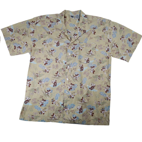 Vintage Disney Mickey Mouse Hawaiian Tiki Shirt - XL