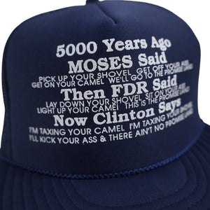 Vintage Moses, FDR, Clinton Taxation Graphic Trucker Hat - OS