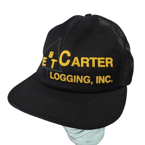 Vintage E&T Carter Logging Inc Mesh Advertisement Trucker Hat - OS