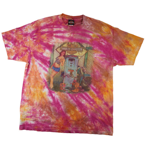 Vintage Harley Davidson Tie Dye Graphic T Shirt - XL