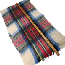 Load image into Gallery viewer, Vintage St Michael Mohair Wool Blend Shadow Plaid Large Scarf - OS