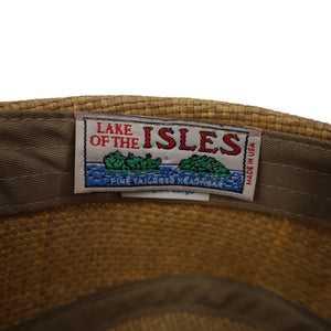 Vintage Lake of the Isles Straw Fishing Hat - OS