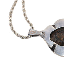 Load image into Gallery viewer, Vintage Artist GMV Sterling Silver Feather Druzy Quartz Geode Pendant - OS