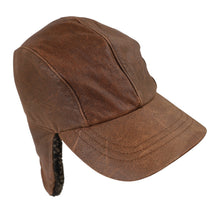 Load image into Gallery viewer, Vintage Wilson Leather Sherpa Lined Baseball Trapper Hat - M