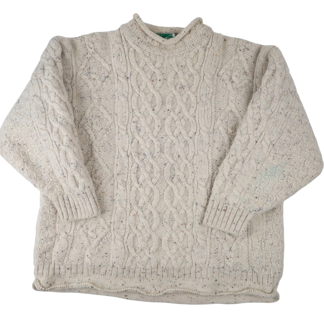 Vintage Inisfree Chunky Cable Knit Fishermans Sweater - XL