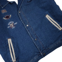 Load image into Gallery viewer, Vintage Disney Tigger Denim Varsity Jacket - M