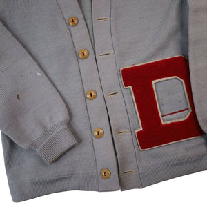 Vintage Dehen %100 Worsted Wool College Varsity Cardigan Sweater - S