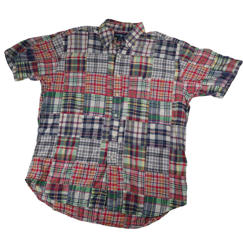 Vintage Polo Ralph Lauren Plaid Patchwork Button Down Shirt - L