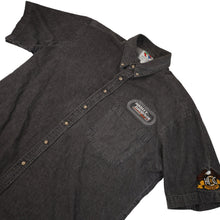 Load image into Gallery viewer, Vintage Harley Davidson Racing Embroidered Spellout Button Down Shirt - XL