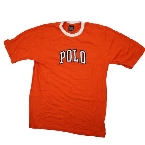 Vintage Polo Ralph Lauren Spellout Graphic T Shirt - YXL