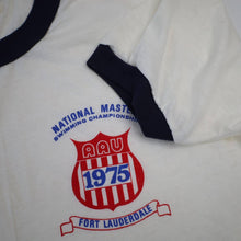 Load image into Gallery viewer, Vintage 1975 National Masters Swimming Championship Ringer Graphic T Shirt - L