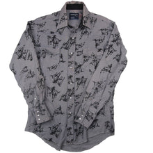 Load image into Gallery viewer, Vintage Wrangler Allover Horse Print Pearl Snap Down Western Shirt  - L