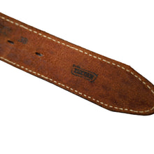 Load image into Gallery viewer, Vintage Carves Chariot Belt Buckle W/Tex Tan Woven Leather Belt - 38"