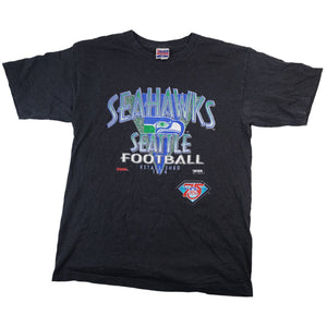 Vintage NFL Seattle Seahawks Anniversary Edition Graphic T Shirt - XL