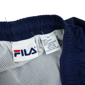 Vintage 90s Fila Spellout Swim Trunks - L