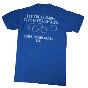 Vintage 1984 LA Summer Games "Let the Russians Play With Themselves" Graphic T - M