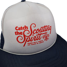 Load image into Gallery viewer, Vintage Boy Scouts "Catch the Scouting Spirit" Mesh Trucker Hat - OS