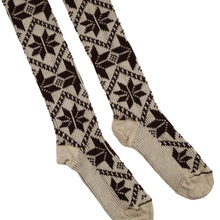 Load image into Gallery viewer, Vintage Wigwam Tall Sno-fire Snowflake Knicker Socks - 11-13