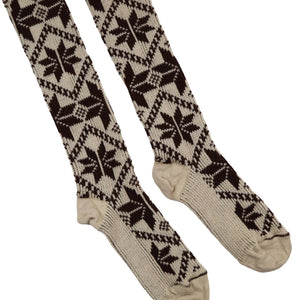 Vintage Wigwam Tall Sno-fire Snowflake Knicker Socks - 11-13