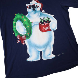 Vintage 1995 Coca Cola Polar Bear Graphic T Shirt - XL