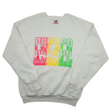 Load image into Gallery viewer, Vintage Chicago Rainbow Spellout Graphic Sweatshirt - M