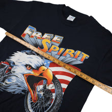 Load image into Gallery viewer, Vintage Free Spirit Motorcycled Eagle Graphic T Shirt - M