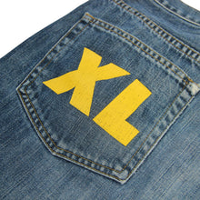 Load image into Gallery viewer, Vintage XLarge Pocket Spellout Jeans