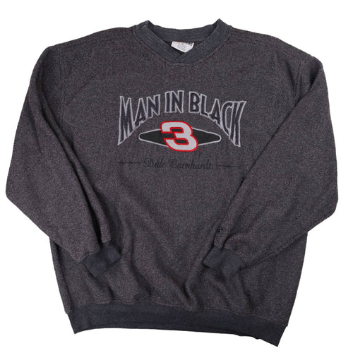 Vintage Chase Authentics Dale Earnhardt Man in Black Embroidered Sweatshirt - XL