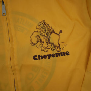 Vintage 1970s Cheyenne WY F.E. Warren AFB Booster Military Appreciation Windbreaker Jacket - M