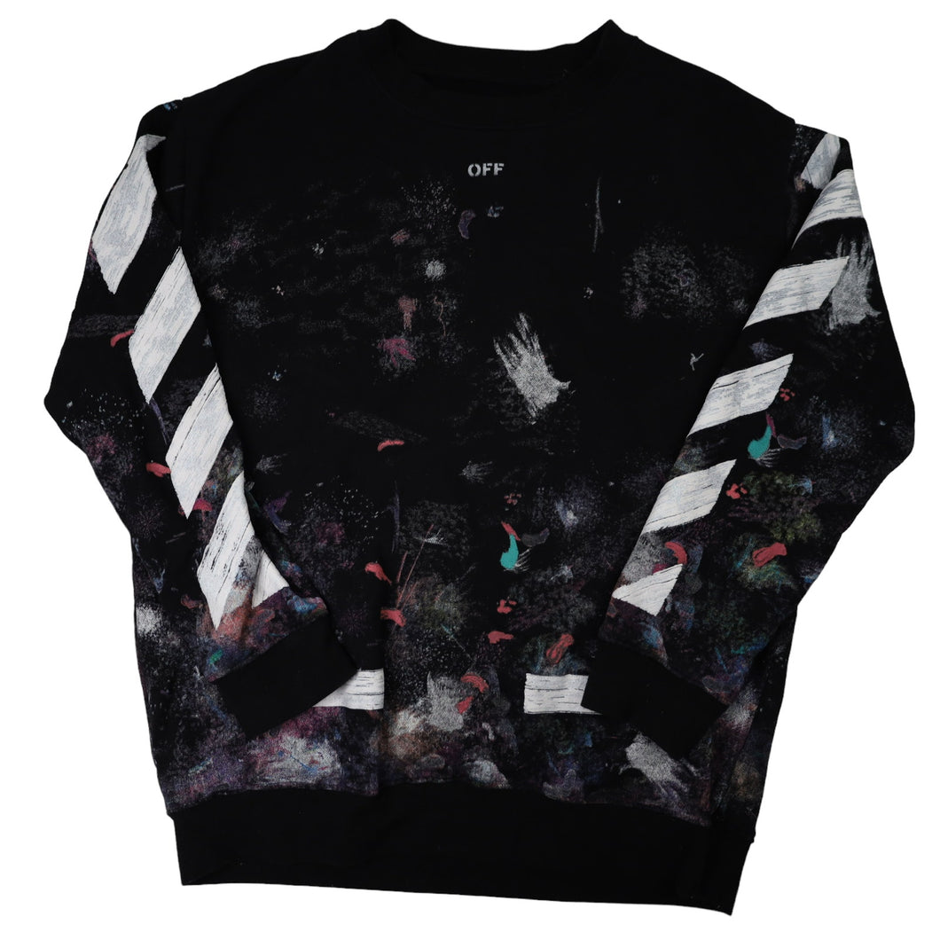 Off White Galaxy Crewneck Sweatshirt - XS