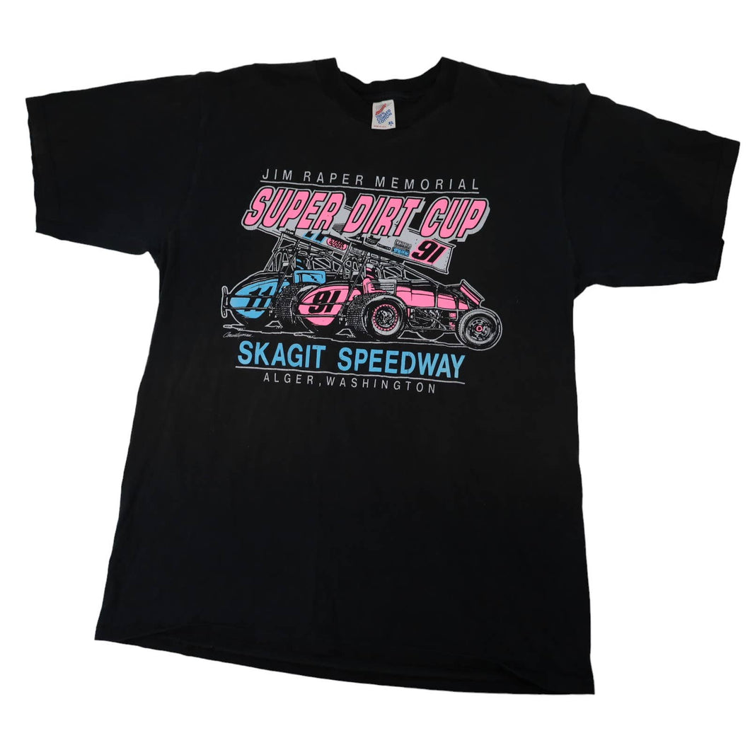 Vintage 90s Super Dirt Cup Racing Graphic T Shirt - XL