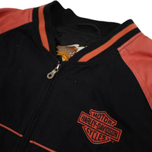 Load image into Gallery viewer, Vintage Harley Davidson Spellout Quilted Bomber Jacket - XL