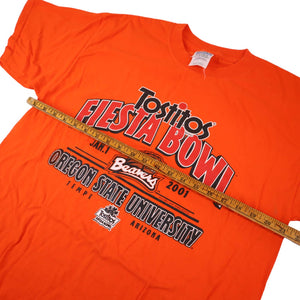 Vintage 2001 Oregon State Beavers Fiesta Bowl Graphic T Shirt - L