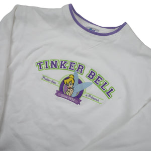 Vintage Disney Tinker Bell Embroidered Spellout Sweatshirt - M