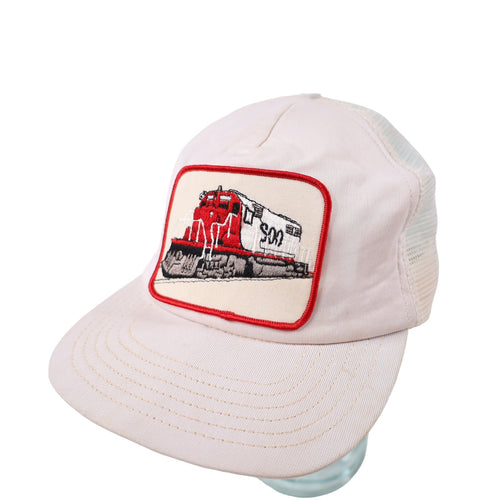 Vintage SOO Line Railroad Locomotive Train Patch Mesh Trucker Hat - OS