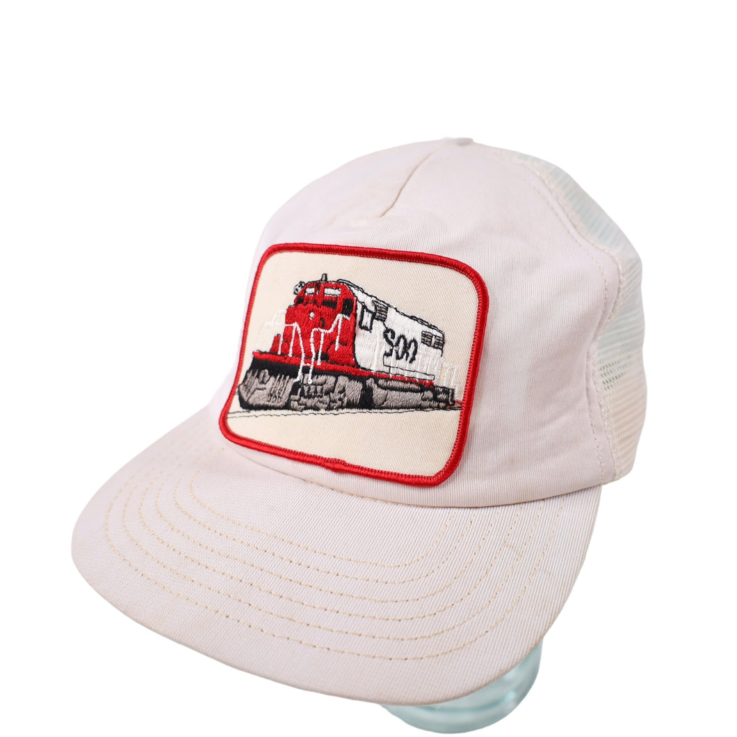 Vintage SOO Line Railroad Locomotive Train Patch Mesh Trucker Hat - OS