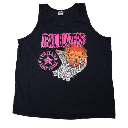 Vintage Logo 7 Portland Trail Blazers Graphic Tank Top - XL