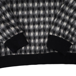 A.P.C Rue Madame Paris Mohair Blend Check Sweater - M