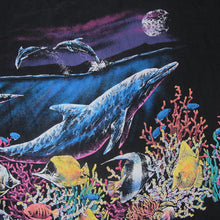 Load image into Gallery viewer, Vintage Hazelwood Dolphin Aquatic Scene Graphic T Shirt - L