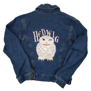 Vintage Y2k Harry Potter Hedwing Denim Jacket - YS