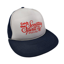 Load image into Gallery viewer, Vintage Boy Scouts "Catch the Scouting Spirit" Mesh Trucker Hat - OS