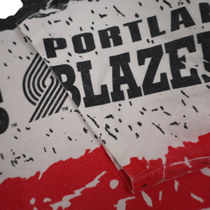 Vintage Portland Trailblazers Allover Print Graphic T Shirt - M