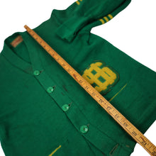 Load image into Gallery viewer, True Vintage Dehen Collegiate Letterman Dollar Sign Patch Knit Wool Sweater- WMNS S