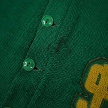 Load image into Gallery viewer, True Vintage Dehen Collegiate Letterman Dollar Sign Patch Knit Wool Sweater- WMNS S
