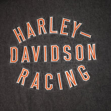 Load image into Gallery viewer, Vintage Harley Davidson Racing Embroidered Spellout Button Down Shirt - XL