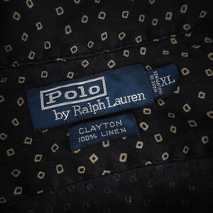 Vintage Polo Ralph Lauren Allover Print Linen Button Down Shirt - XL