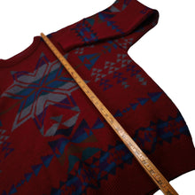 Load image into Gallery viewer, Vintage Pendleton Western Wear Aztec Snowflake Knit %100 Wool Sweater - L