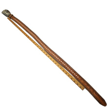 Load image into Gallery viewer, Vintage Carves Chariot Belt Buckle W/Tex Tan Woven Leather Belt - 38"