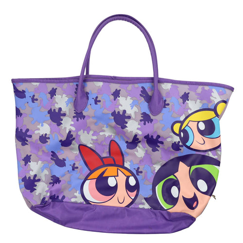 Vintage 2002 Power Puff Girls Camo Graphic Tote Bag - OS
