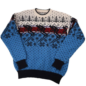Vintage Aeropostale Shetland Wool Ski Print Sweater - XL